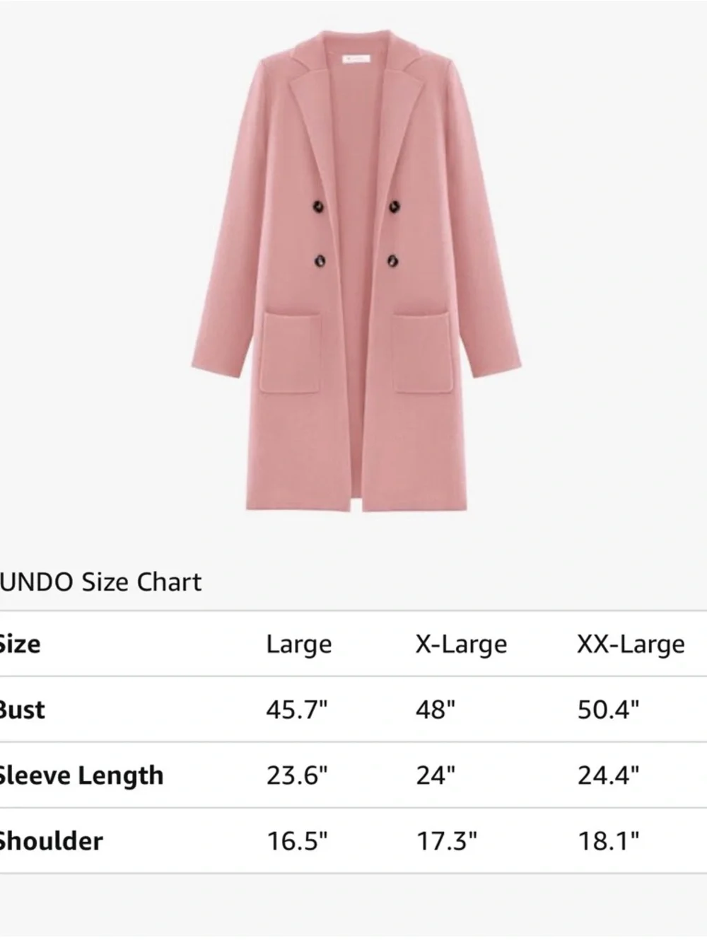 Longline Double-Breasted Pink Knit Cardigan Coat - Picture 2 of 3